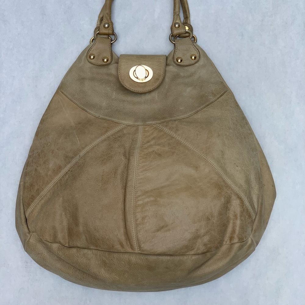 Olivia Harris by Joy Gryson beige leather bag